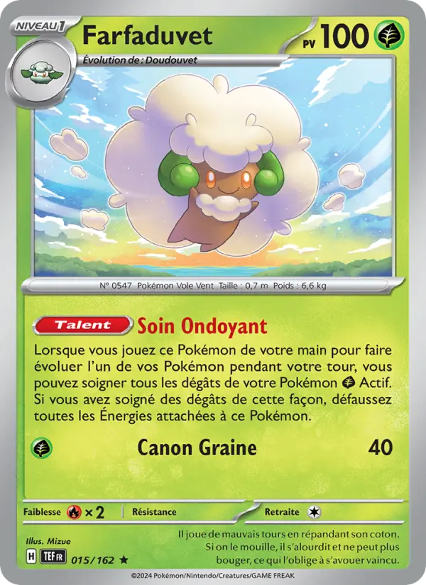Carte Pokemon 015/162 Farfaduvet Reverse | LorenZone