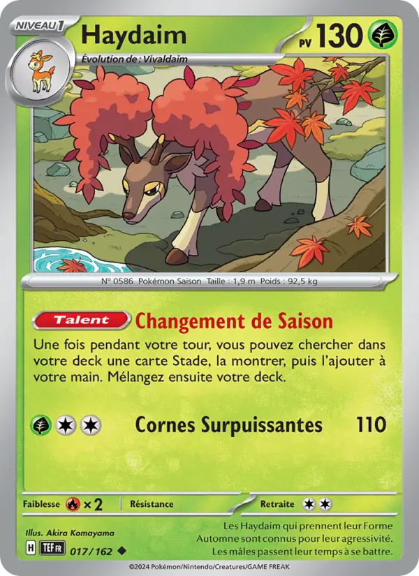 Carte Pokemon 017/162 Haydaim Reverse | LorenZone