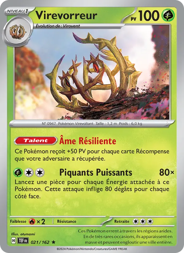 Carte Pokemon 021/162 Virevorreur Reverse | LorenZone