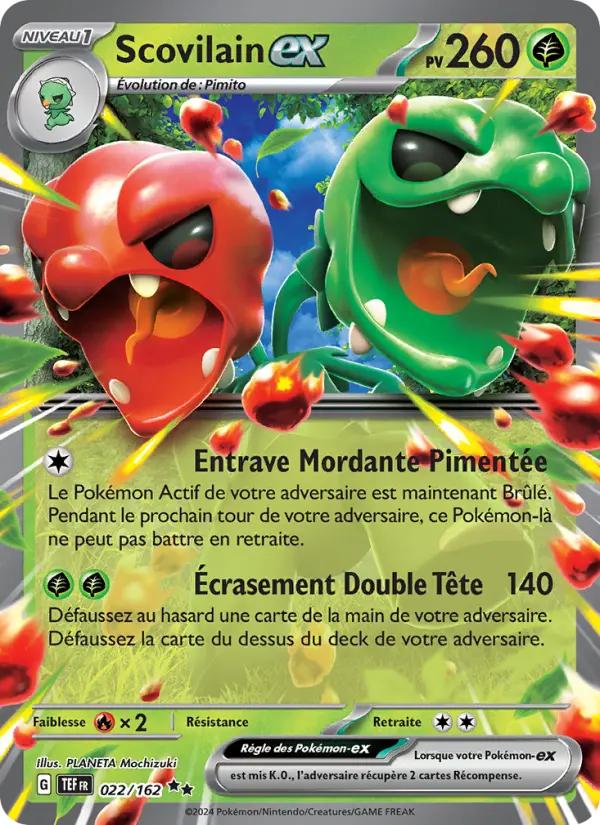 Carte Pokemon 022/162 Scovilain-ex Holo | LorenZone