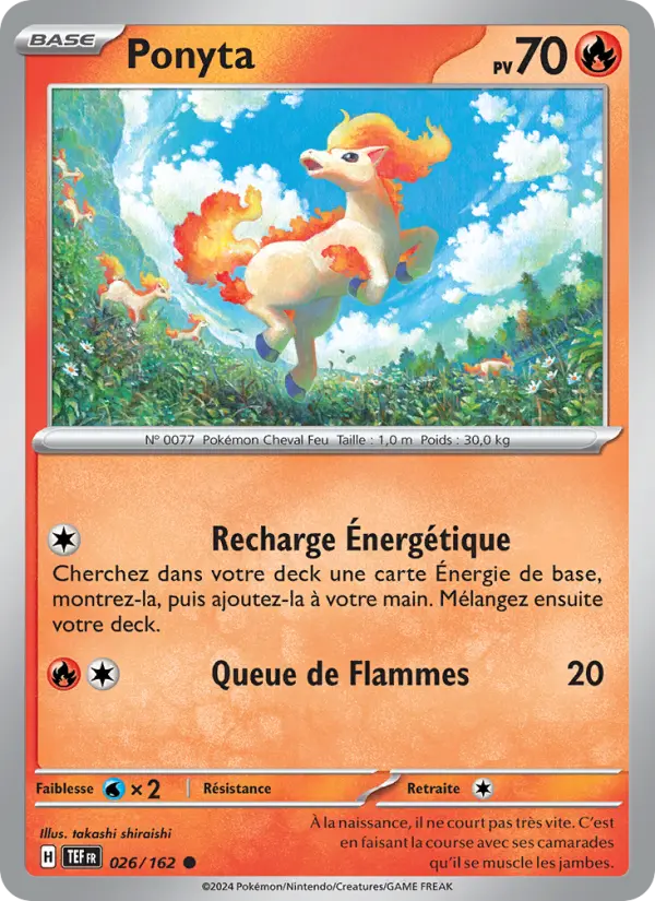 Carte Pokemon 026/162 Ponyta Reverse | LorenZone