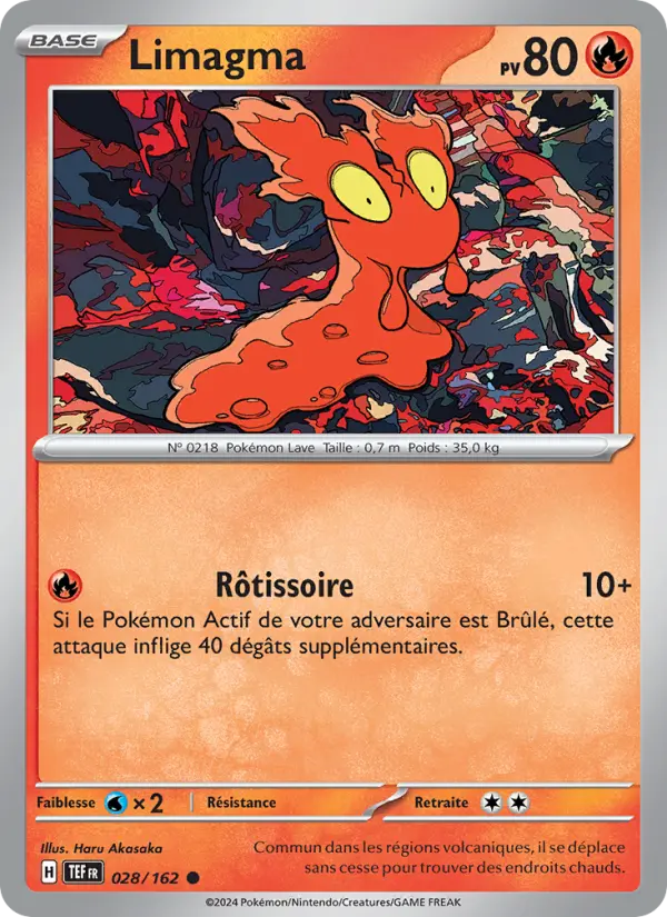 Carte Pokemon 028/162 Limagma Reverse | LorenZone