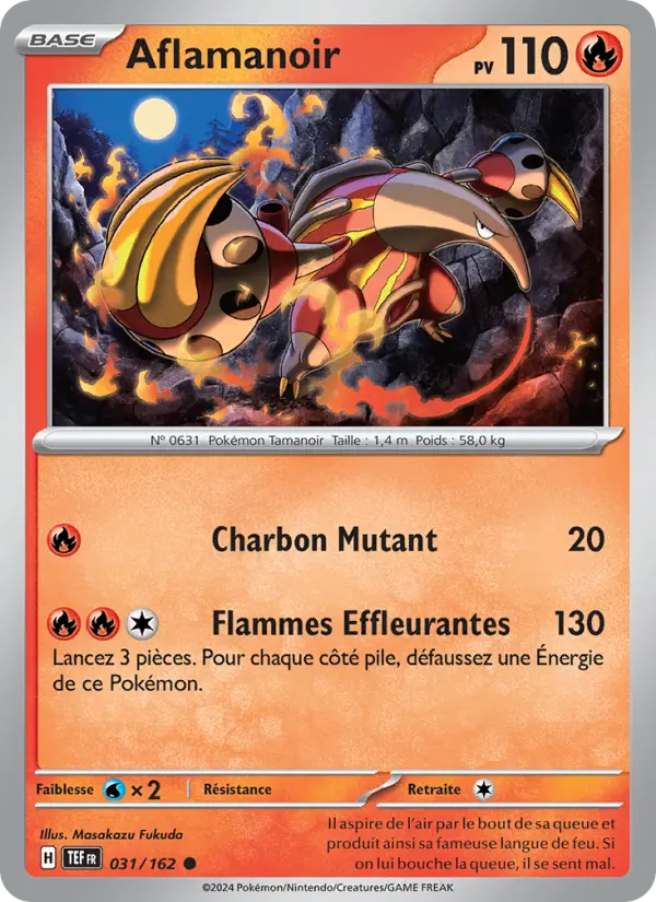 Carte Pokemon 031/162 Aflamanoir Reverse | LorenZone