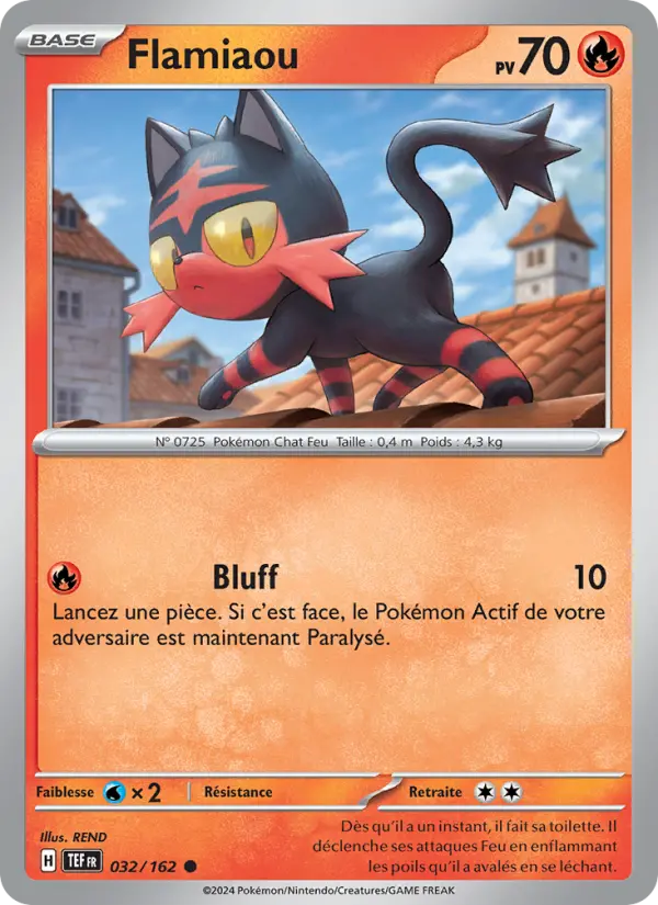 Carte Pokemon 032/162 Flamiaou Reverse | LorenZone