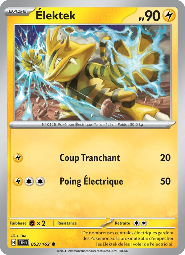 Carte Pokemon 053/162 Élektek Reverse | LorenZone