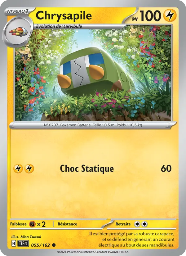 Carte Pokemon 055/162 Chrysapile Reverse | LorenZone