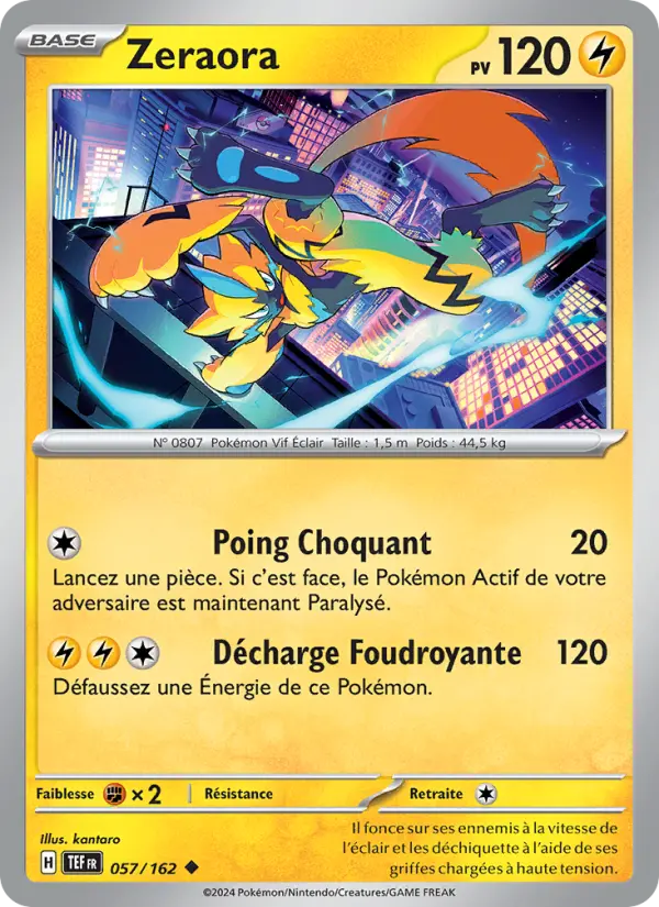 Carte Pokemon 057/162 Zeraora Reverse | LorenZone