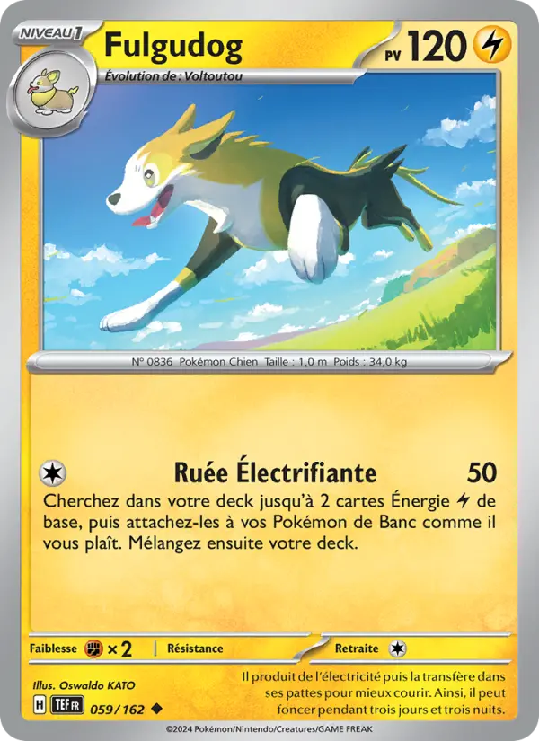 Carte Pokemon 059/162 Fulgudog Reverse | LorenZone