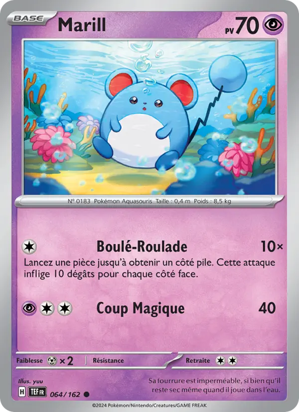 Carte Pokemon 064/162 Marill Reverse | LorenZone