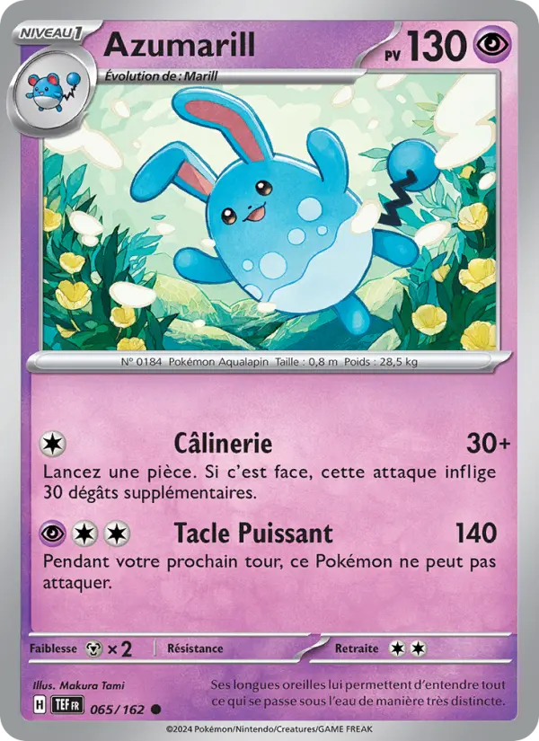 Carte Pokemon 065/162 Azumarill Reverse | LorenZone