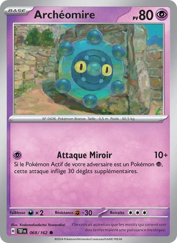 Carte Pokemon 068/162 Archéomire Reverse | LorenZone
