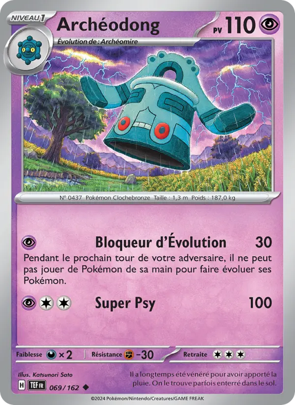 Carte Pokemon 069/162 Archéodong Reverse | LorenZone