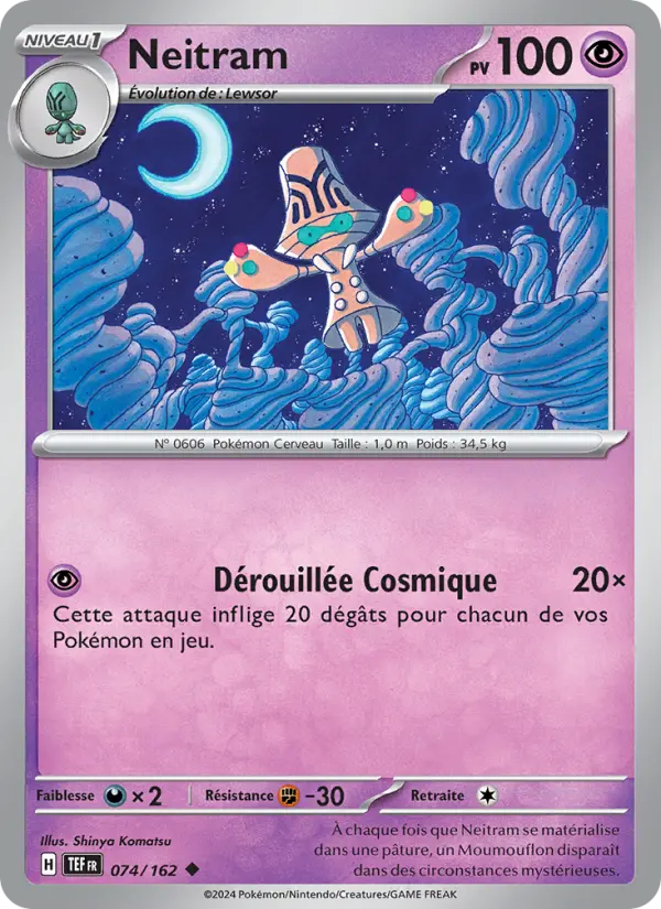Carte Pokemon 074/162 Neitram Reverse | LorenZone