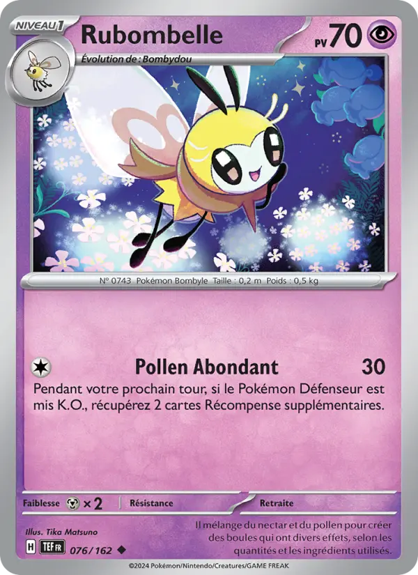 Carte Pokemon 076/162 Rubombelle Reverse | LorenZone