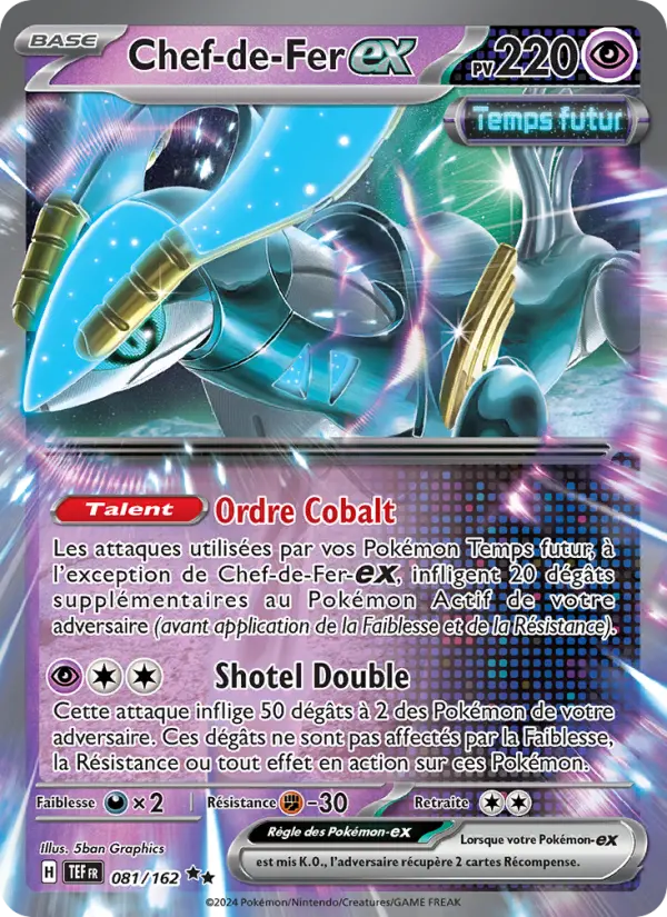 Carte Pokemon 081/162 Chef-de-Fer-ex Holo | LorenZone