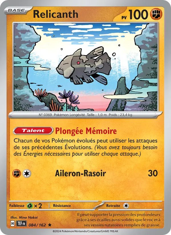 Carte Pokemon 084/162 Relicanth Reverse | LorenZone
