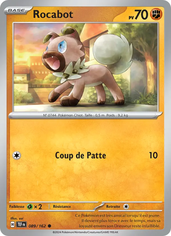 Carte Pokemon 089/162 Rocabot Reverse | LorenZone