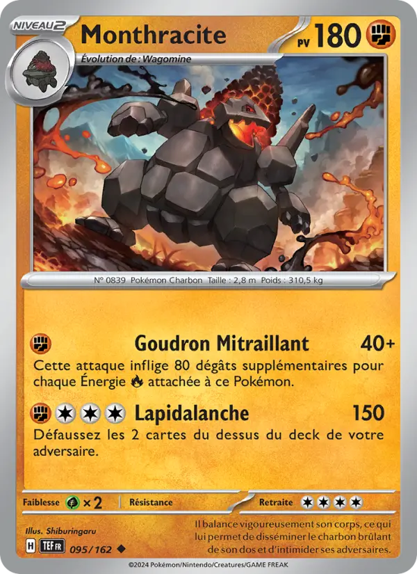 Carte Pokemon 095/162 Monthracite Reverse | LorenZone