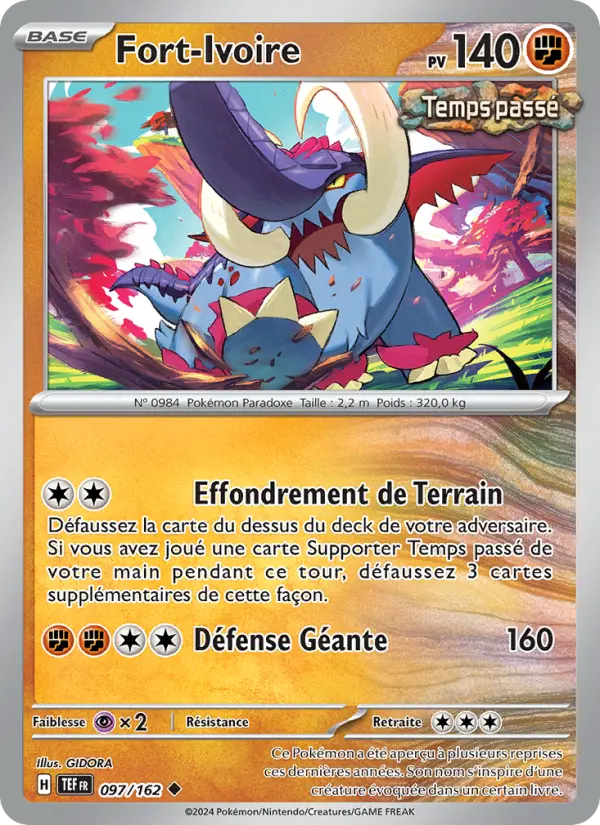 Carte Pokemon 097/162 Fort-Ivoire Reverse | LorenZone