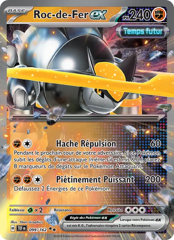 Carte Pokemon 099/162 Roc-de-Fer-ex Holo | LorenZone