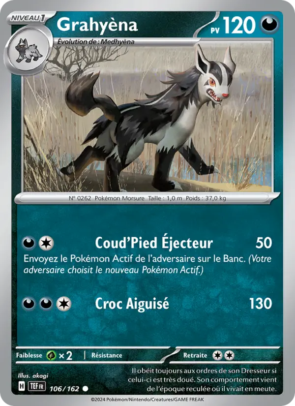 Carte Pokemon 106/162 Grahyèna Reverse | LorenZone