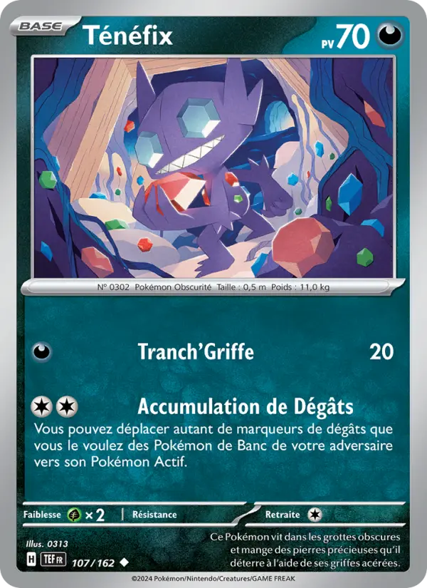 Carte Pokemon 107/162 Ténéfix Reverse | LorenZone