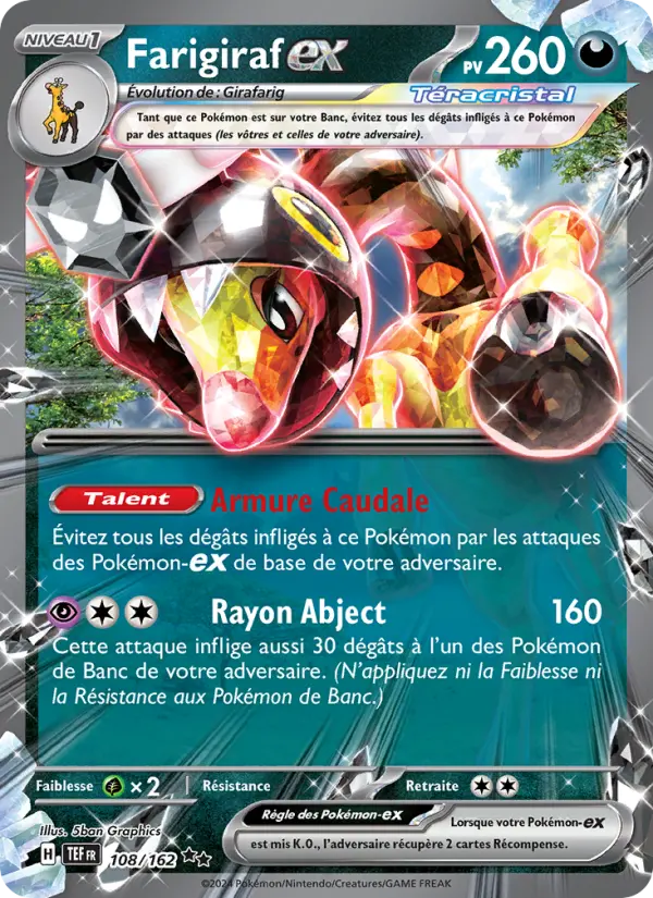 Carte Pokemon 108/162 Farigiraf-ex | LorenZone