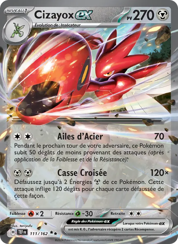 Carte Pokemon 111/162 Cizayox-ex Holo | LorenZone