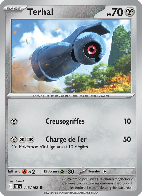 Carte Pokemon 113/162 Terhal Reverse | LorenZone