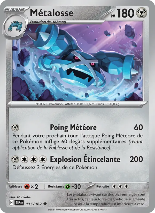Carte Pokemon 115/162 Métalosse Reverse | LorenZone