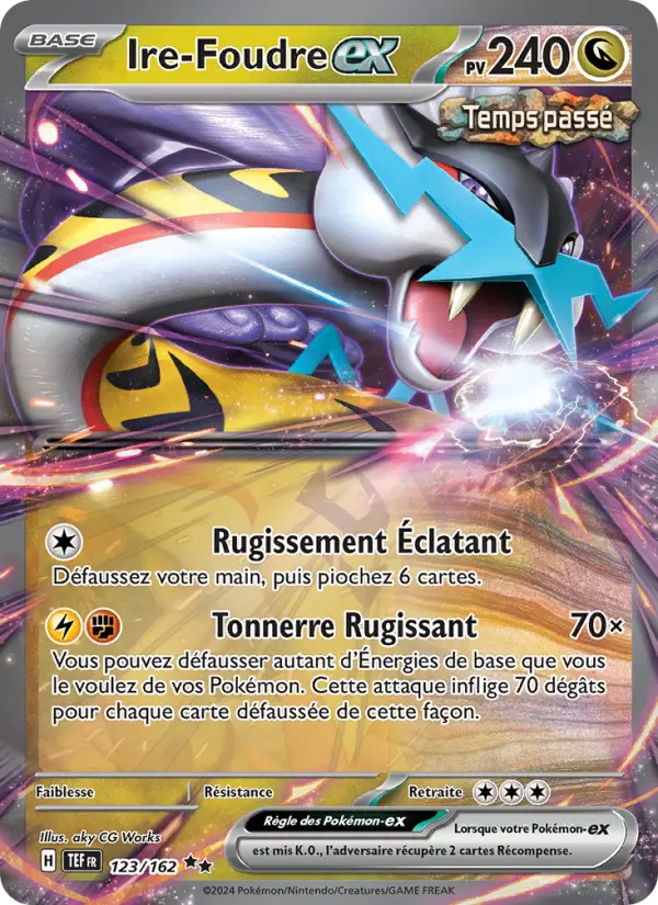 Carte Pokemon 123/162 Ire-Foudre-ex Holo | LorenZone