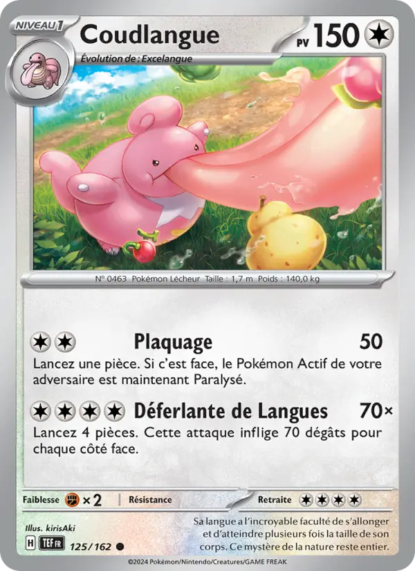 Carte Pokemon 125/162 Coudlangue Reverse | LorenZone