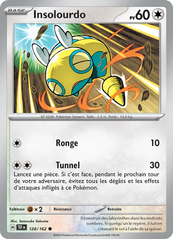 Carte Pokemon 128/162 Insolourdo Reverse | LorenZone