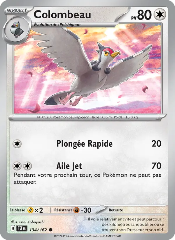 Carte Pokemon 134/162 Colombeau Reverse | LorenZone
