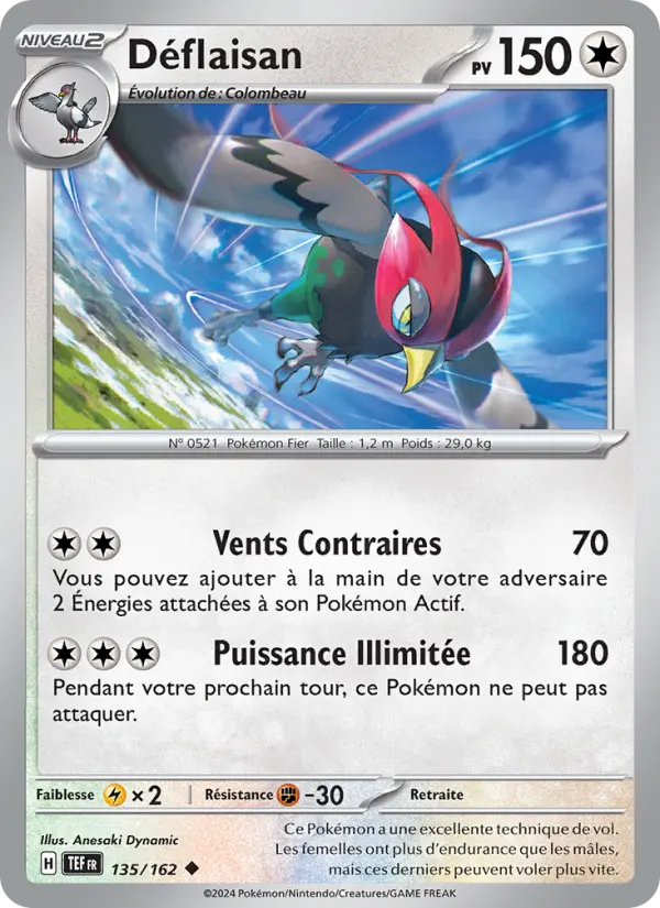 Carte Pokemon 135/162 Déflaisan Reverse | LorenZone