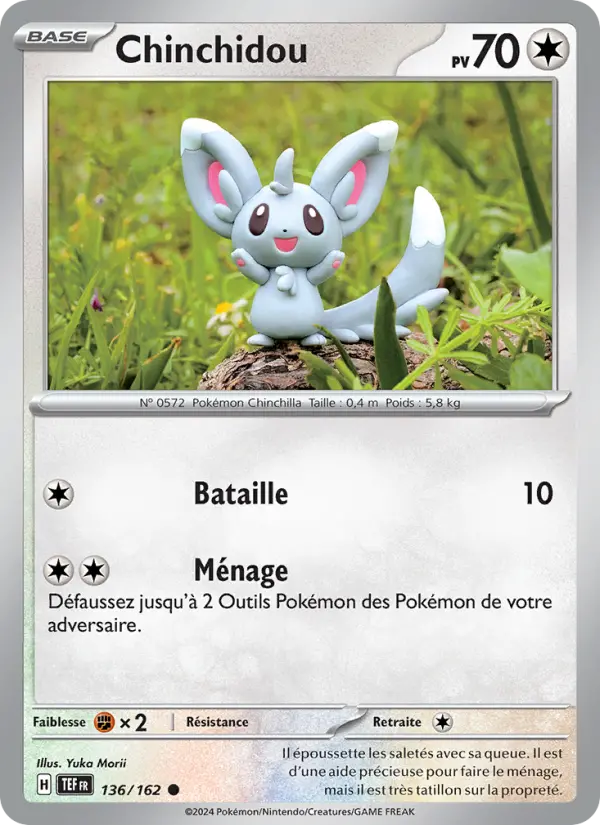 Carte Pokemon 136/162 Chinchidou Reverse | LorenZone