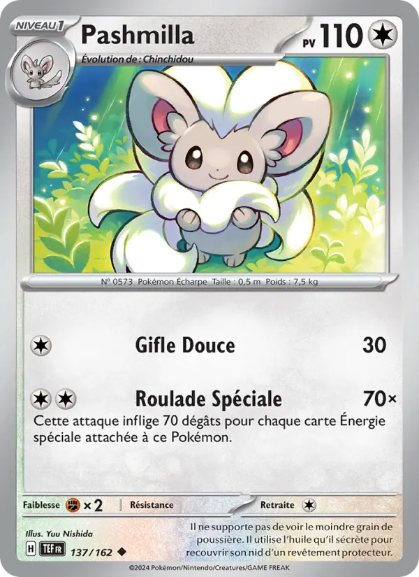 Carte Pokemon 137/162 Pashmilla Reverse | LorenZone