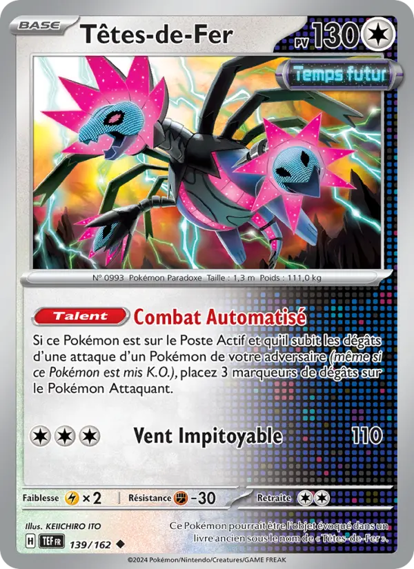 Carte Pokemon 139/162 Têtes-de-Fer Reverse | LorenZone