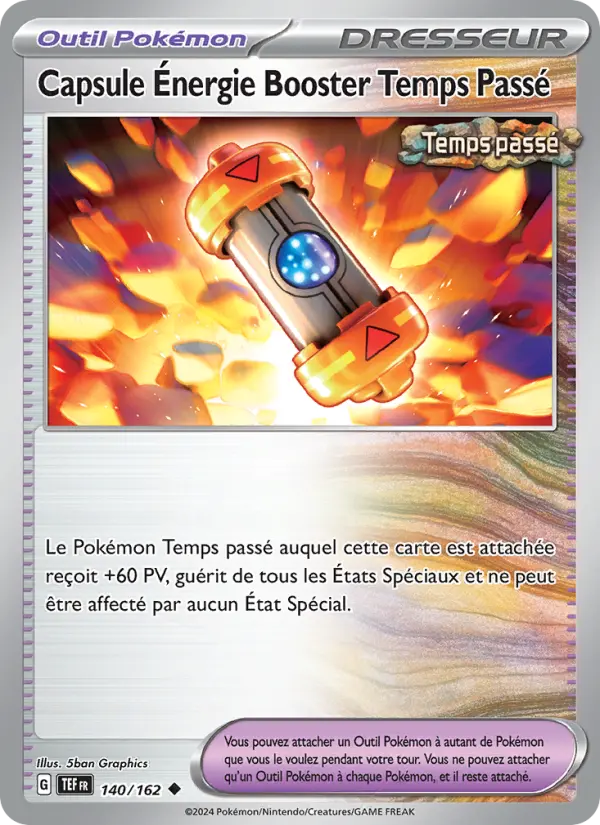 Carte Pokemon 140/162 Capsule Énergie Booster Temps Passé Reverse | LorenZone