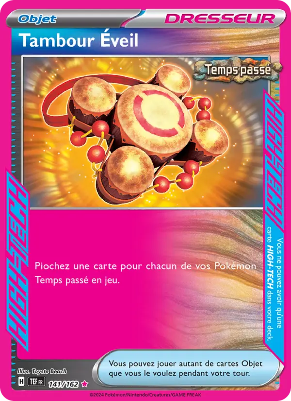Carte Pokemon 141/162 Tambour Éveil Holo | LorenZone