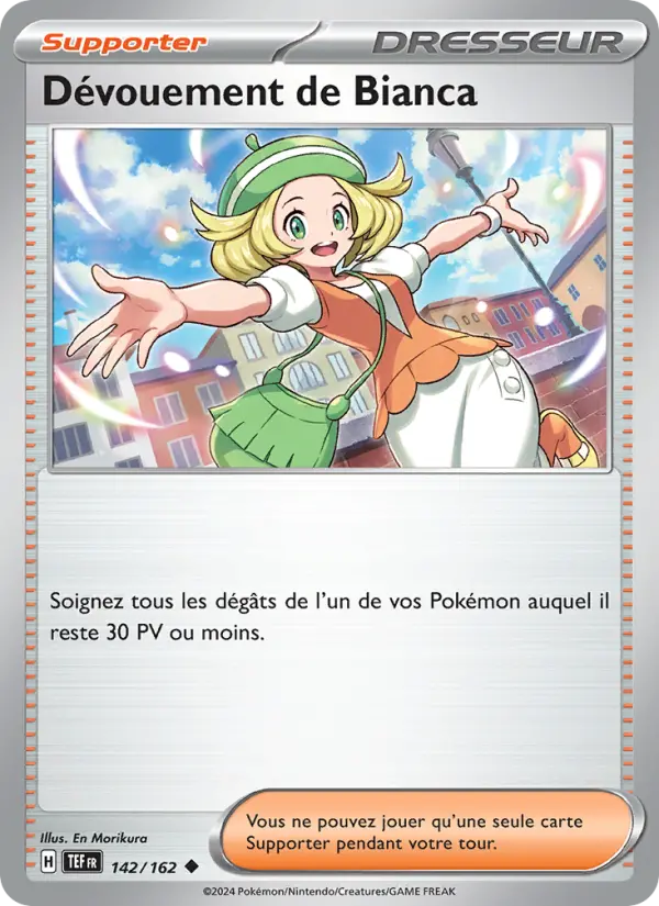 Carte Pokemon 142/162 Dévouement de Bianca Reverse | LorenZone