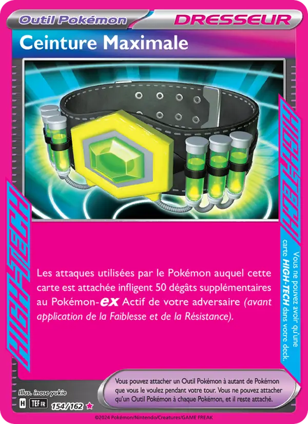 Carte Pokemon 154/162 Ceinture Maximale Holo | LorenZone