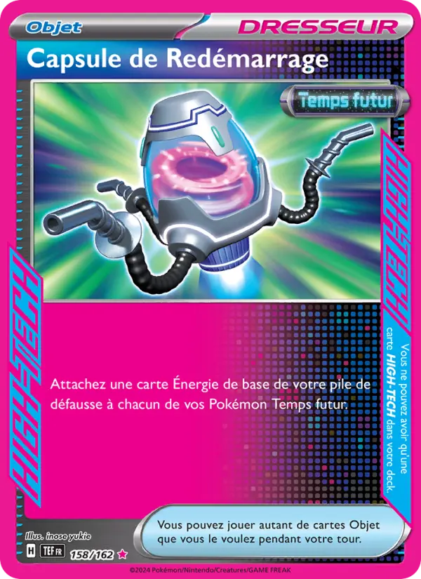 Carte Pokemon 158/162 Capsule de Redémarrage Holo | LorenZone