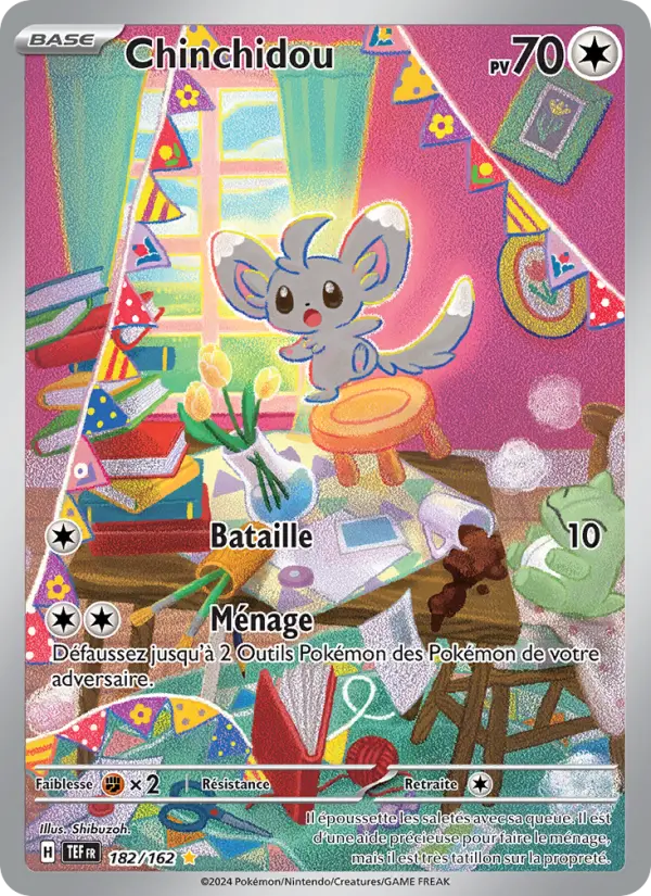 Carte Pokemon 182/162 Chinchidou Illustration Rare | LorenZone