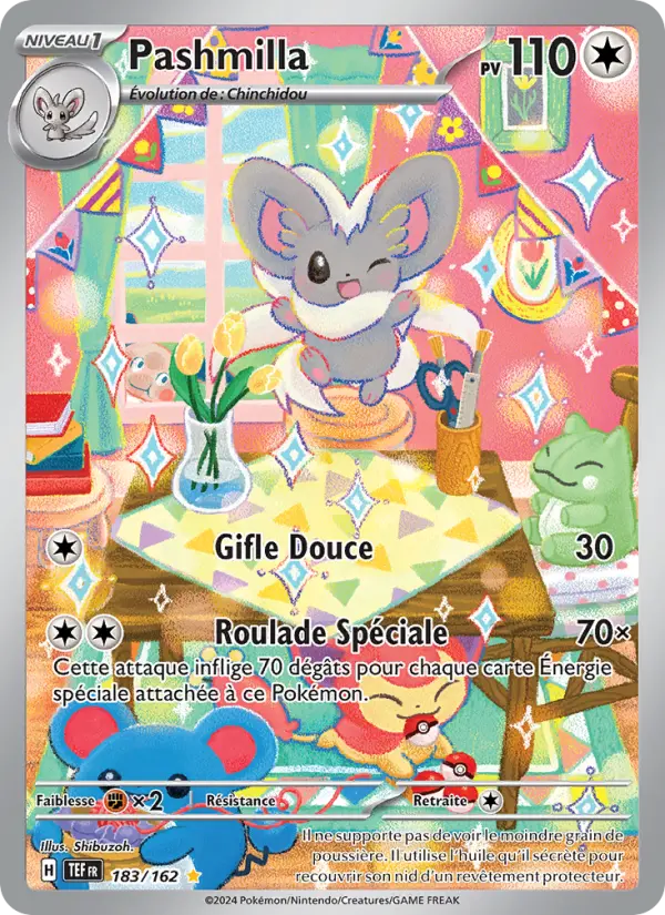 Carte Pokemon 183/162 Pashmilla Illustration Rare | LorenZone