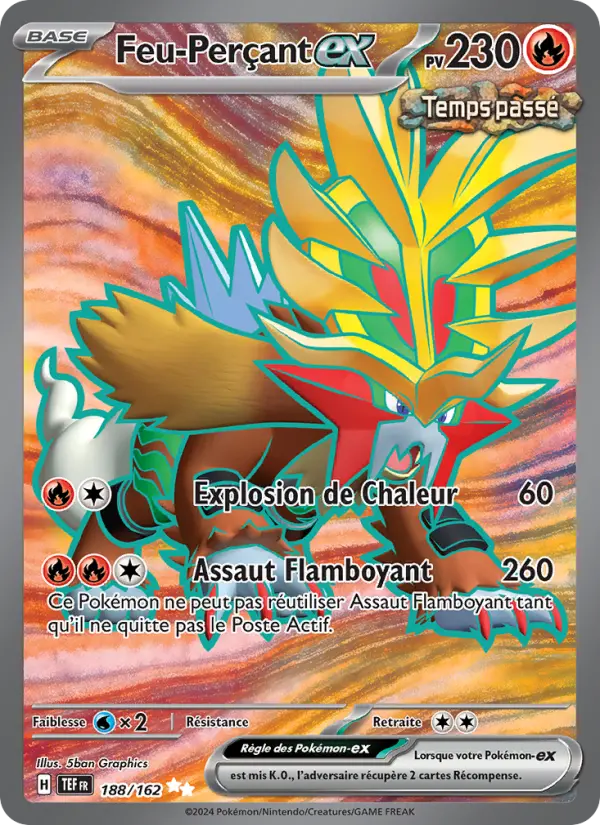 Carte Pokemon 188/162 Feu-Perçant-ex Holo | LorenZone