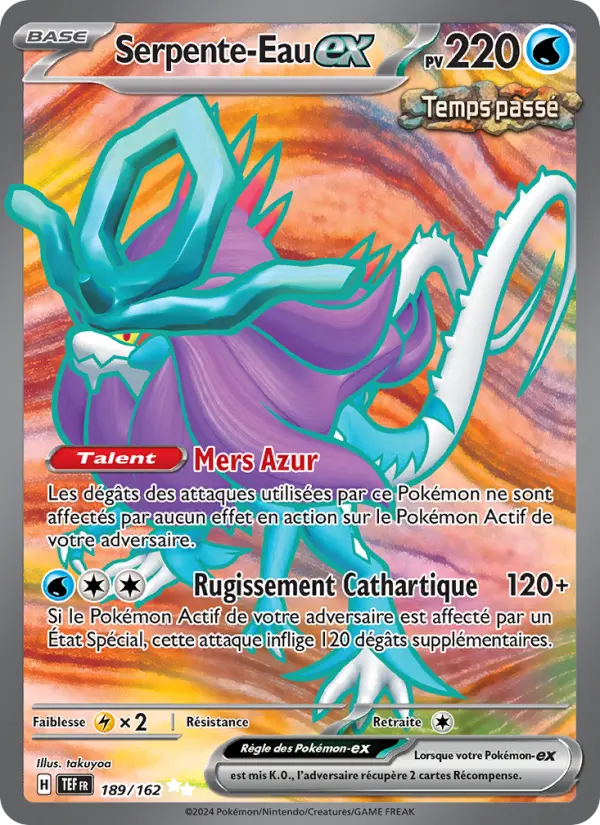 Carte Pokemon 189/162 Serpente-Eau-ex Holo | LorenZone