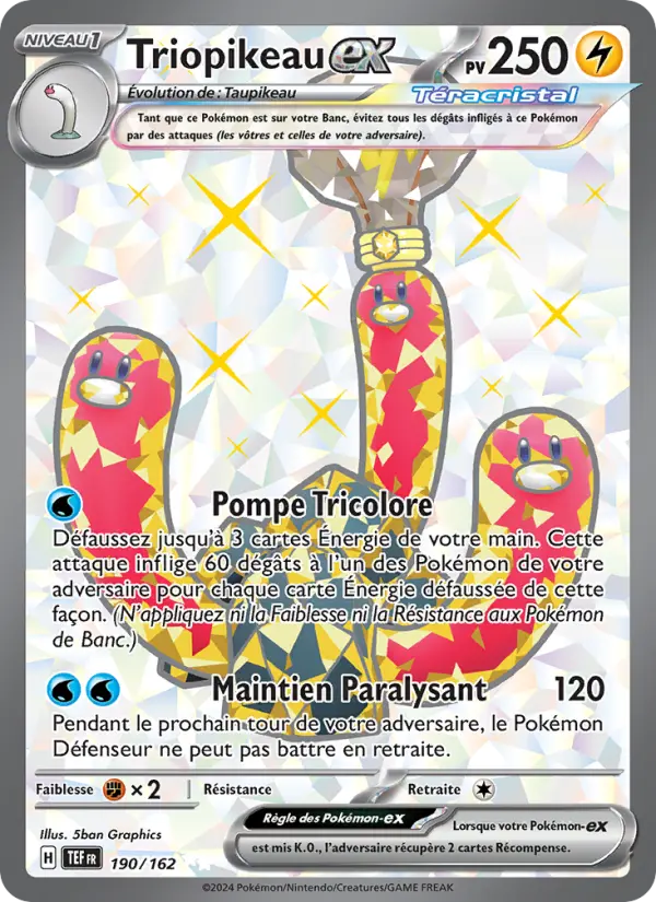 Carte Pokemon 190/162 Triopikeau-ex Holo | LorenZone