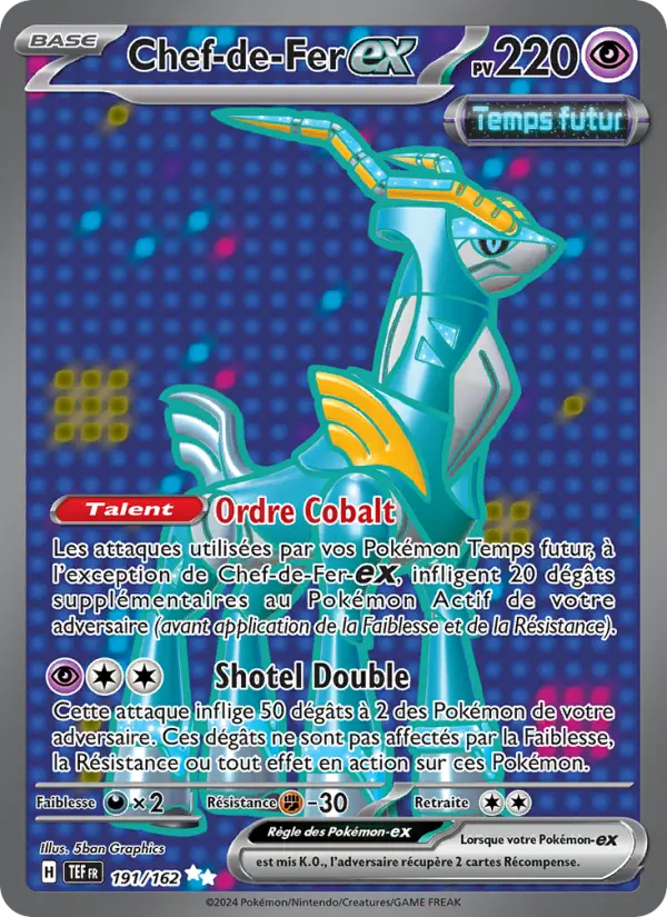 Carte Pokemon 191/162 Chef-de-Fer-ex Holo | LorenZone