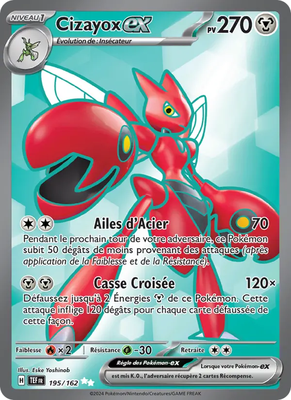 Carte Pokemon 195/162 Cizayox-ex Holo | LorenZone